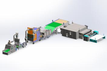 Línea de producción de relleno de poliéster HJ