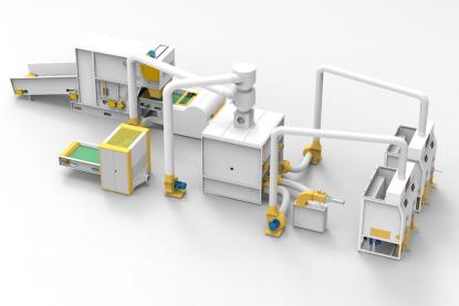 Línea de mezcla y llenado de fibra y esponja HJ-500